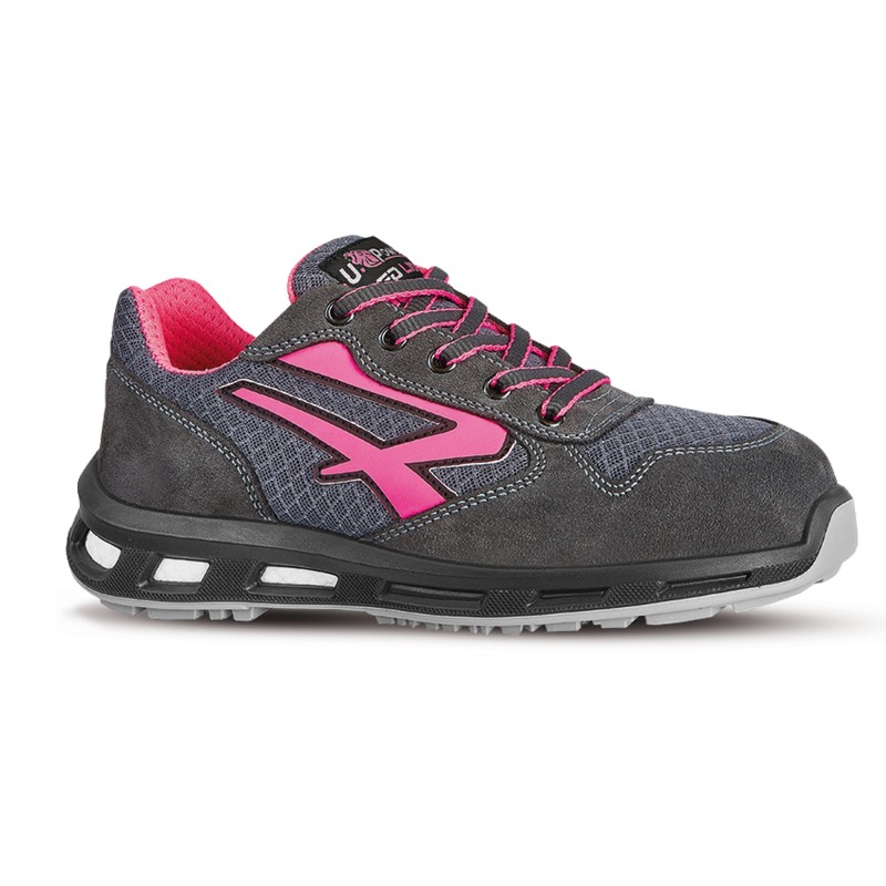 Calzatura di sicurezza Verok SP1 SRC nylon/pelle scamosciata grigio/rosa taglia 35 UPower