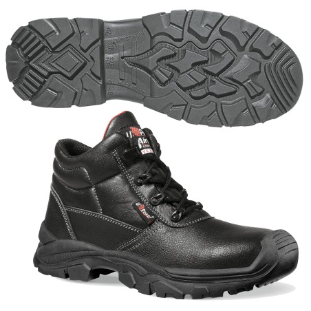 Calzatura di sicurezza Texas UK S3 SRC Rock&roll pelle grana mina idrorepellente numero 47 nero UPower