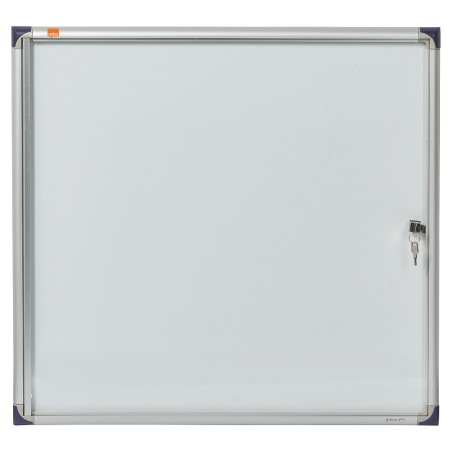 Bacheca per interni ultrapiatta fondo in metallo magnetico bianco 6 fogli A4 orizzontale Nobo