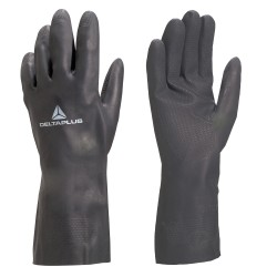 Guanti per protezione chimica VE509 neoprene floccato cotone taglia 09/10 nero Deltaplus