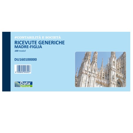 Blocco ricevute generiche madre figlia 100 pagine 10 x 21