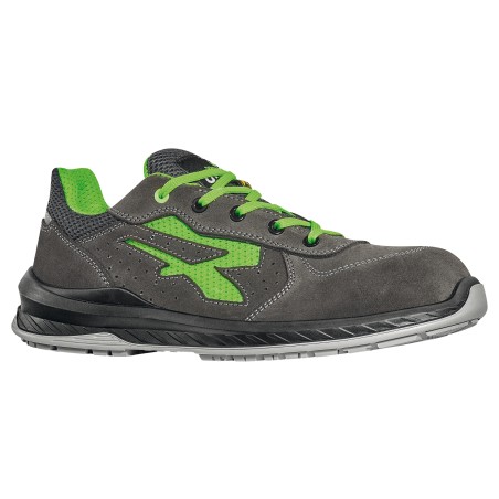 Calzatura di sicurezza Denver S1P numero 47 pelle scamosciata/mesh nero/verde UPower