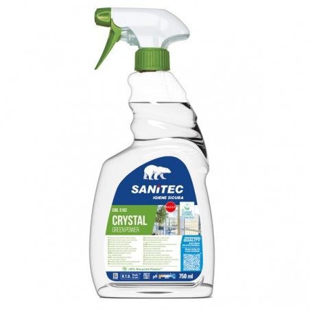 Detergente Green Power Vetri Sanitec trigger da 750 ml