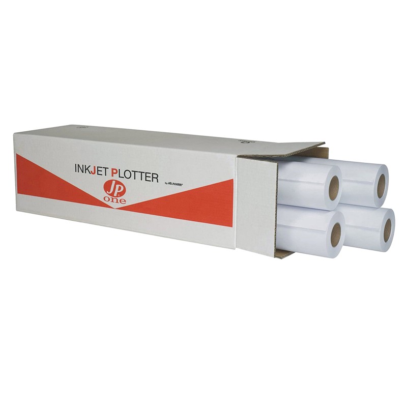 Carta JP One P.80M per plotter inkjet 420 mm x 50 mt 80 gr bianco opaco As Marri