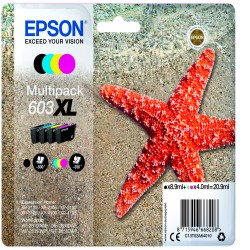 Epson Multipack Cartucce Ink 603XL C/M/Y/K C13T03A64010 C/M/Y 4ml cad / K 8
