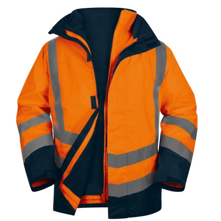 Parka 5 in 1 Optimum 3 alta visibilità taglia XL arancio fluo Deltaplus
