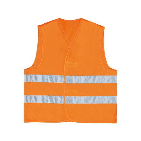 Gilet alta visibilità GILP2 poliestere taglia L arancio fluo Deltaplus