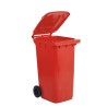 Bidone carrellato per raccolta differenziata 240 L rosso MobilPlastic