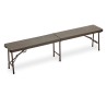 Panca Horeca pieghevole 44 x 30 x 183 cm HDPE noce Garden Friend