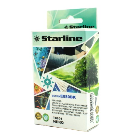 Starline Cartuccia ink per Epson Nero C13T08014011 T0801 11