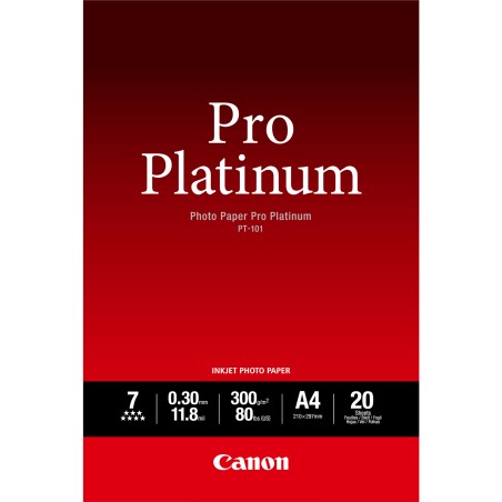Canon Carta fotografica Pro Platinum PT101 A4 20 Fogli 2768B016
