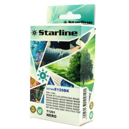 Starline Cartuccia ink per Epson Nero C13T12914012 T1291 15ml