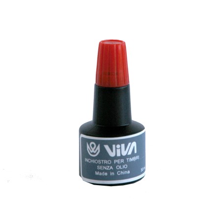 Inchiostro per cuscinetti a base alcool 30 gr rosso Viva