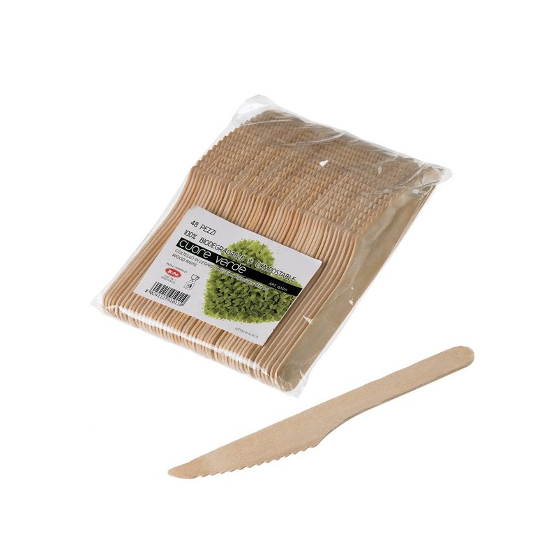 Coltelli in legno 16 cm Leone conf. 48 pezzi