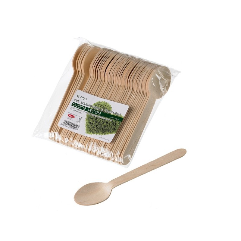 Cucchiai in legno 16 cm Leone conf. 48 pezzi