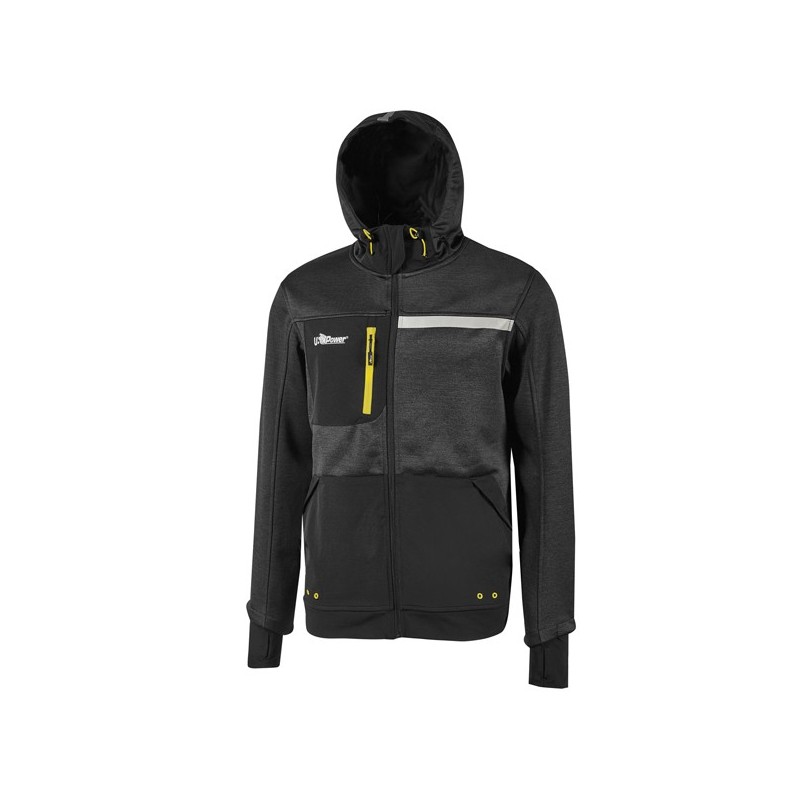 Felpa Galaxy taglia XL nero/giallo Upower