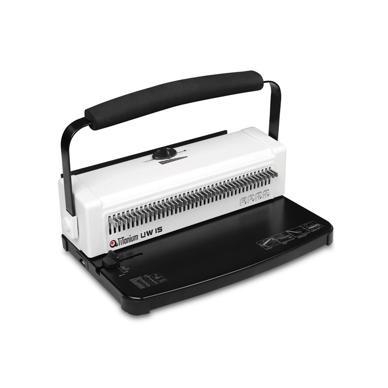 Rilegatrice UW15 manuale dorso metallico 34 anelli 3:1 Titanium