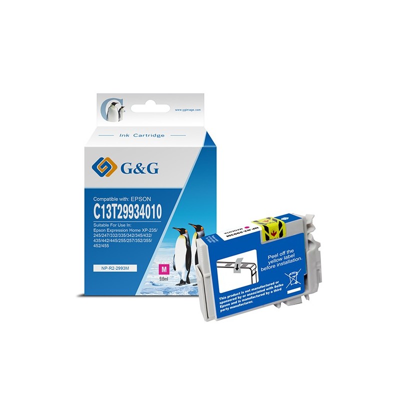 G&G Cartuccia ink Compatibile per Epson Xpression Home P Epression Home P332 Magenta