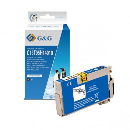 G&G Cartuccia ink Compatibile per Epson WorkForce Pro WF3820DWF/3825DWF/4820DWF Nero