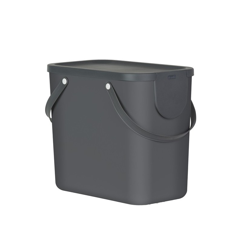 Pattumiera Albula 25 L grigio antracite Rotho