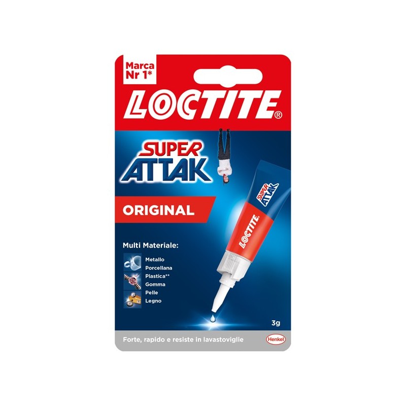 Colla Super Attak Original - 3 gr - trasparente - Loctite