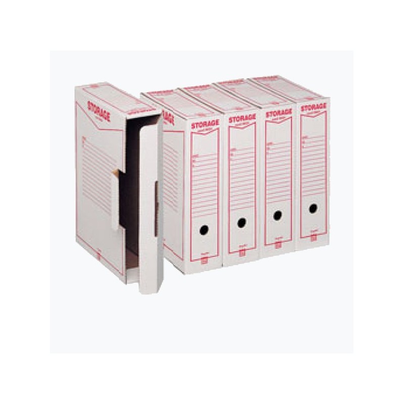 Scatola archivio Storage formato legale 85x253x355 mm bianco e rosso 1602 Esselte Dox
