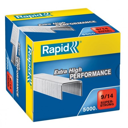Punti Rapid Super Strong alti spessori 9/14 acciaio zincato metallo Rapid conf. 5000 pezzi