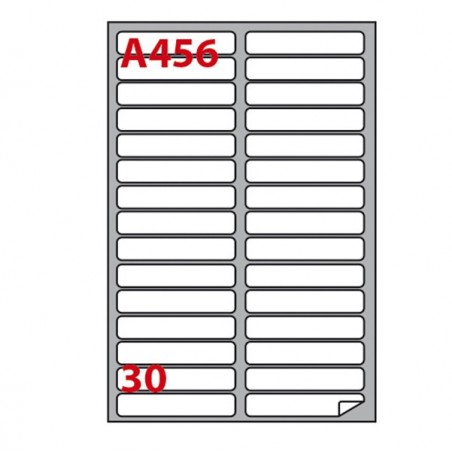 Etichette adesive A/456 in carta angoli arrotondati permanenti 100 x 17 mm 30 et/fg 100 fogli bianco Markin