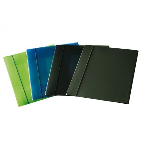 Cartellina con elastico PPL 3 lembi 23,5X34,5 cm trasparente grigio fumè Fellowes