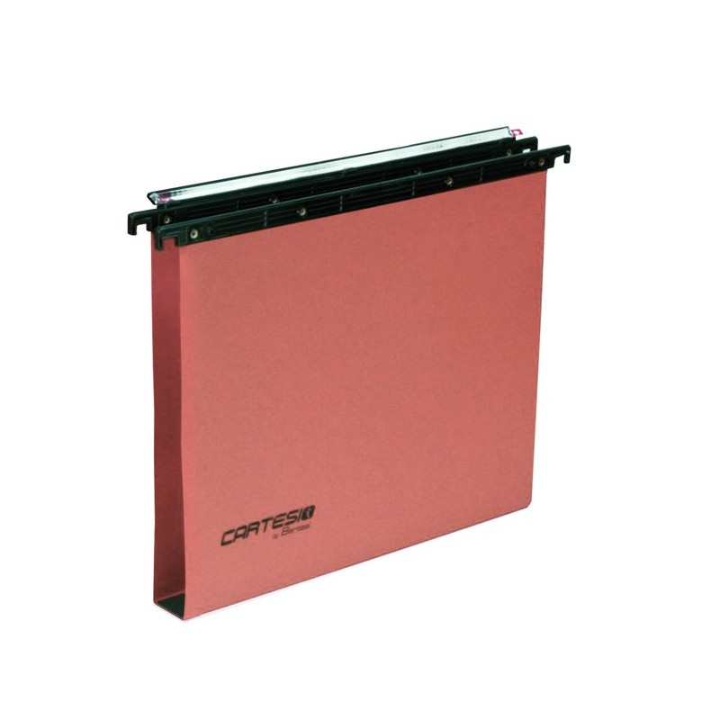Cartella sospesa Cartesio cassetto interasse 33 cm fondo U 30 mm 31,2x25 cm arancio Bertesi