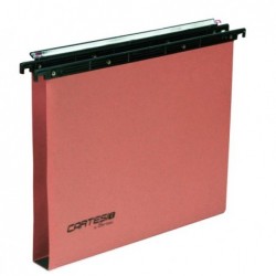 Cartella sospesa Cartesio Plus cassetto interasse 33 cm fondo U 30 mm 31,2x25 cm arancio Bertesi