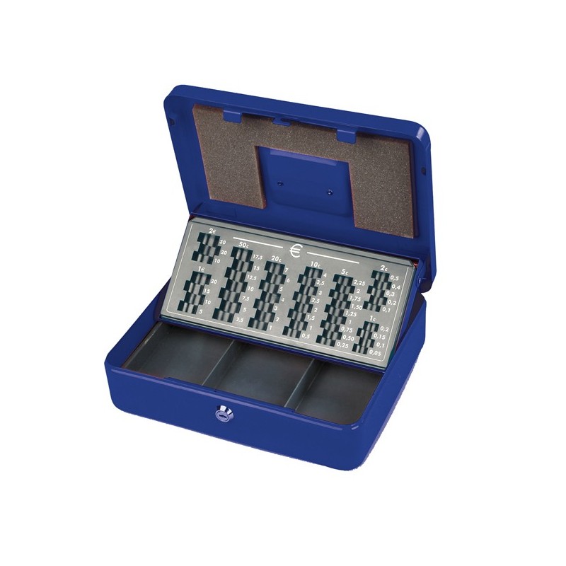 Cassetta portavalori Europa 30 x 24 x 9 cm blu Metalplus