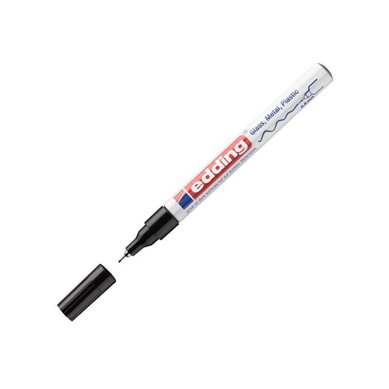 Marcatore 780 a vernice punta 0,8mm nero Edding