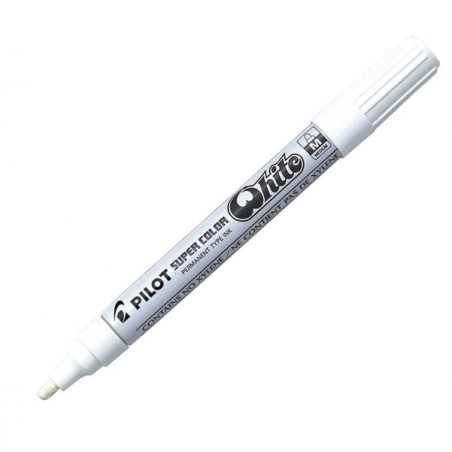 Marcatore a vernice Super Color punta media 4,5mm bianco Pilot