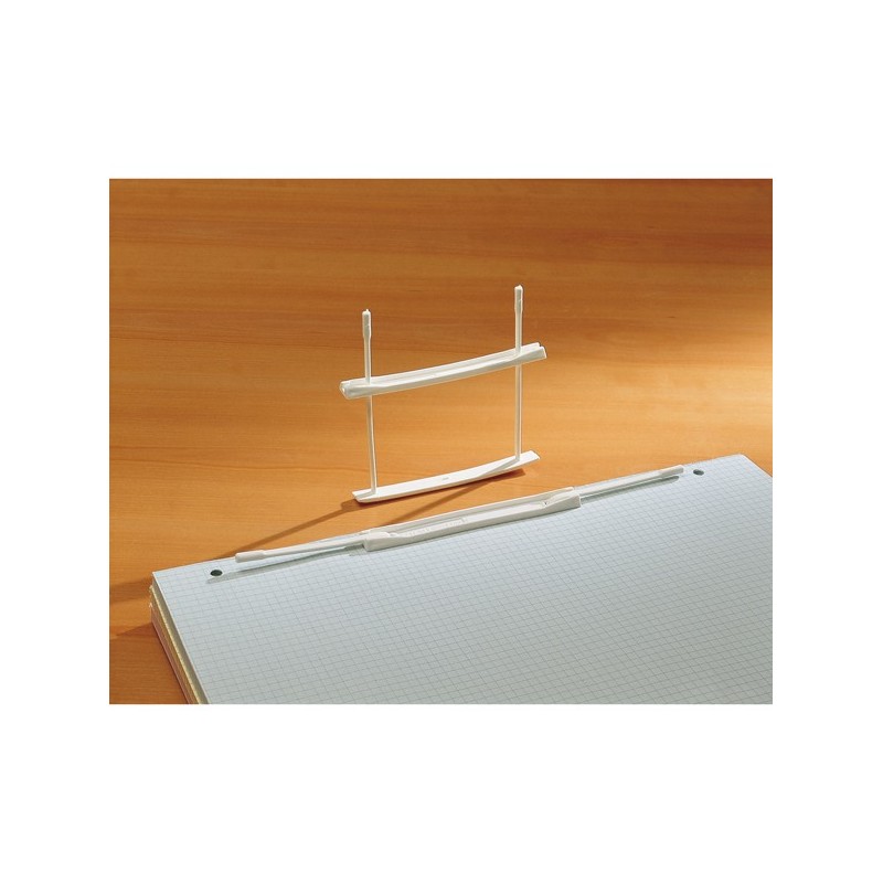 Fastener fermafogli plastica passo 80 mm capacità 6 cm bianco Fellowes conf. 100 pezzi