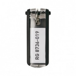 Portachiavi Key Clip nero Durable conf. 6 pezzi