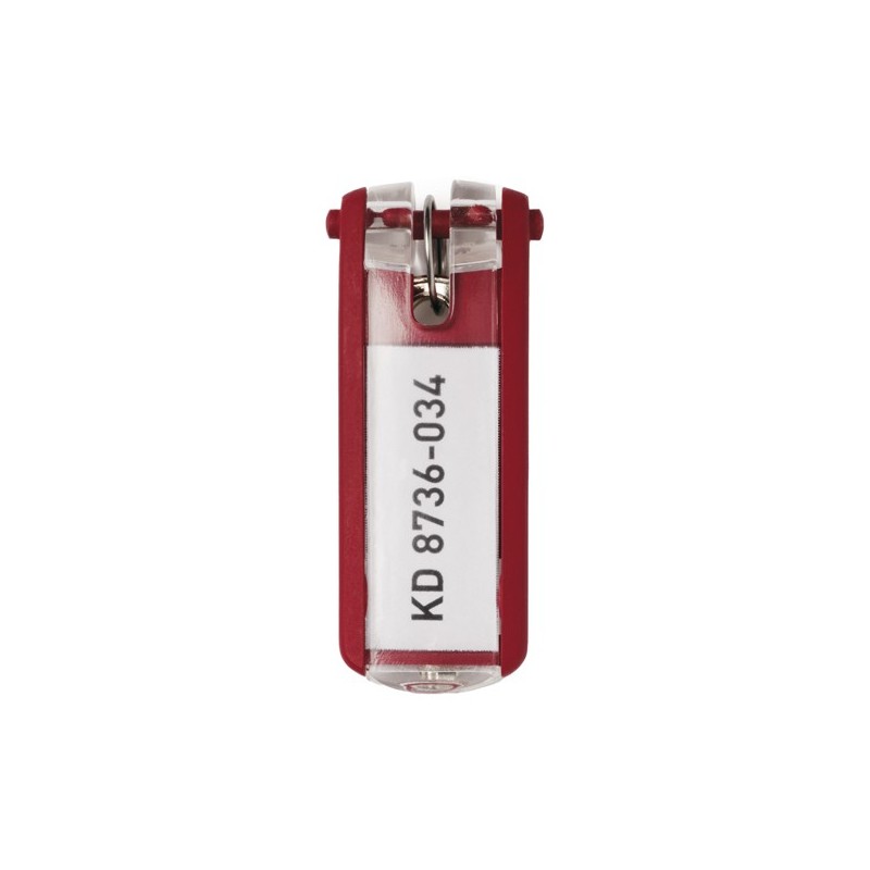 Portachiavi Key Clip rosso Durable conf. 6 pezzi