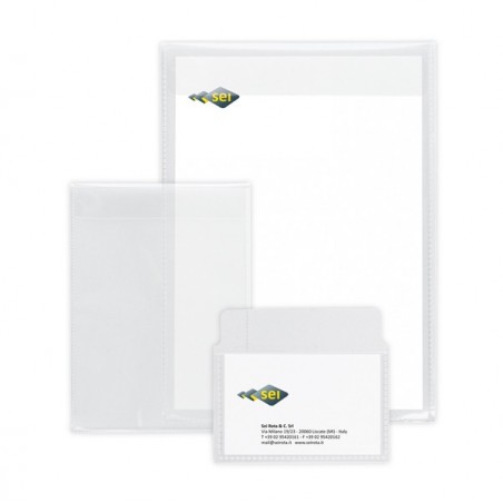 Buste con patella Soft P PPL 13x18 cm liscio trasparente Sei Rota conf. 25 pezzi