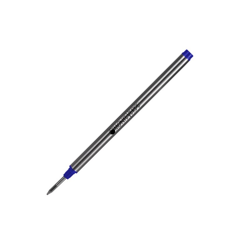 Refill in metallo per roller Montblanc punta fine blu Monteverde conf. 2 pezzi