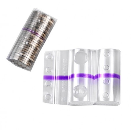 Blister portamonete 2 euro fascia viola Iternet sacchetto da 100 blister