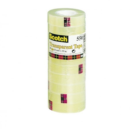 Nastro adesivo 550 1,9 cm x 33 m trasparente Scotch torre 8 rotoli