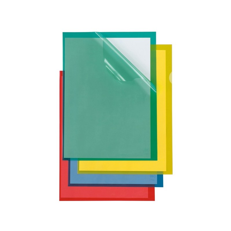 Cartelline a L Poli 150 Color PPL buccia 21x29,7 cm rosso Sei Rota conf. 25 pezzi
