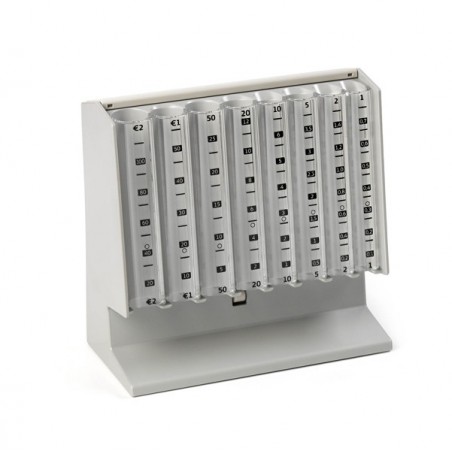 Distributore manuale di monete Eurocoin 25x10,4x17 cm grigio chiaro Holenburg