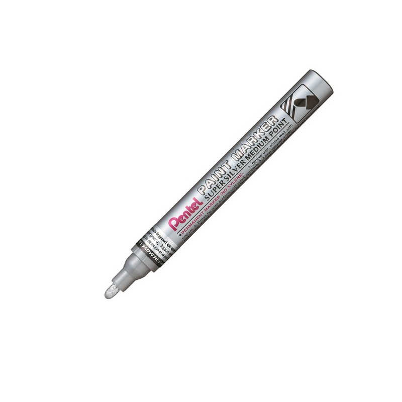 Marcatore Paint Marker Linea Amiko punta media 4,50mm argento Pentel