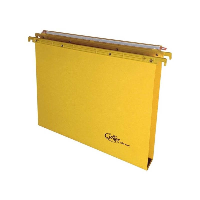 Cartella sospesa Joker cassetto interasse 39 cm fondo U 3 cm 37x25 cm giallo Bertesi