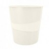 Cestino gettacarte WOW altezza 32,4 cm diametro 29 cm 15 L bianco metallizzato Leitz