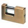 Lucchetto corazzato per saracinesca ottone massiccio 7,7x5x1,6cm oro Metalplus