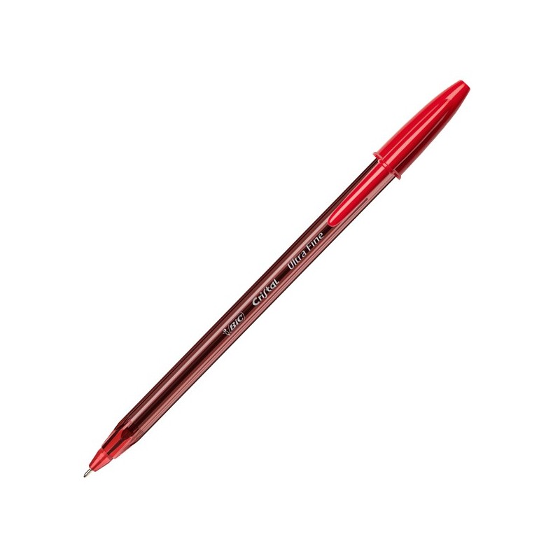 Penna a sfera con cappuccio Cristal® Exact punta 0,7 mm rosso Bic scatola 20 pezzi