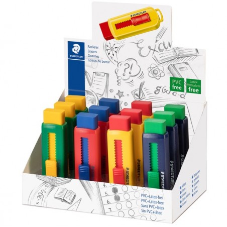 Gomma a scorrimento eraser involucro colori vivaci assortiti Staedtler