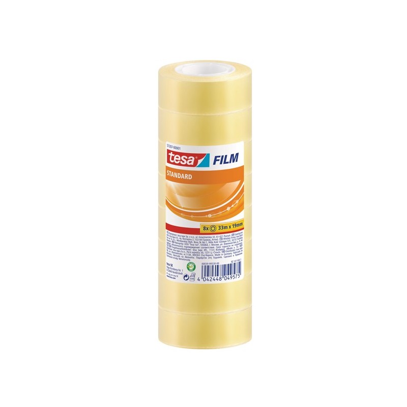 Nastro adesivo Tesafilm 33 m x 1,9 cm Tesa torre 8 pezzi